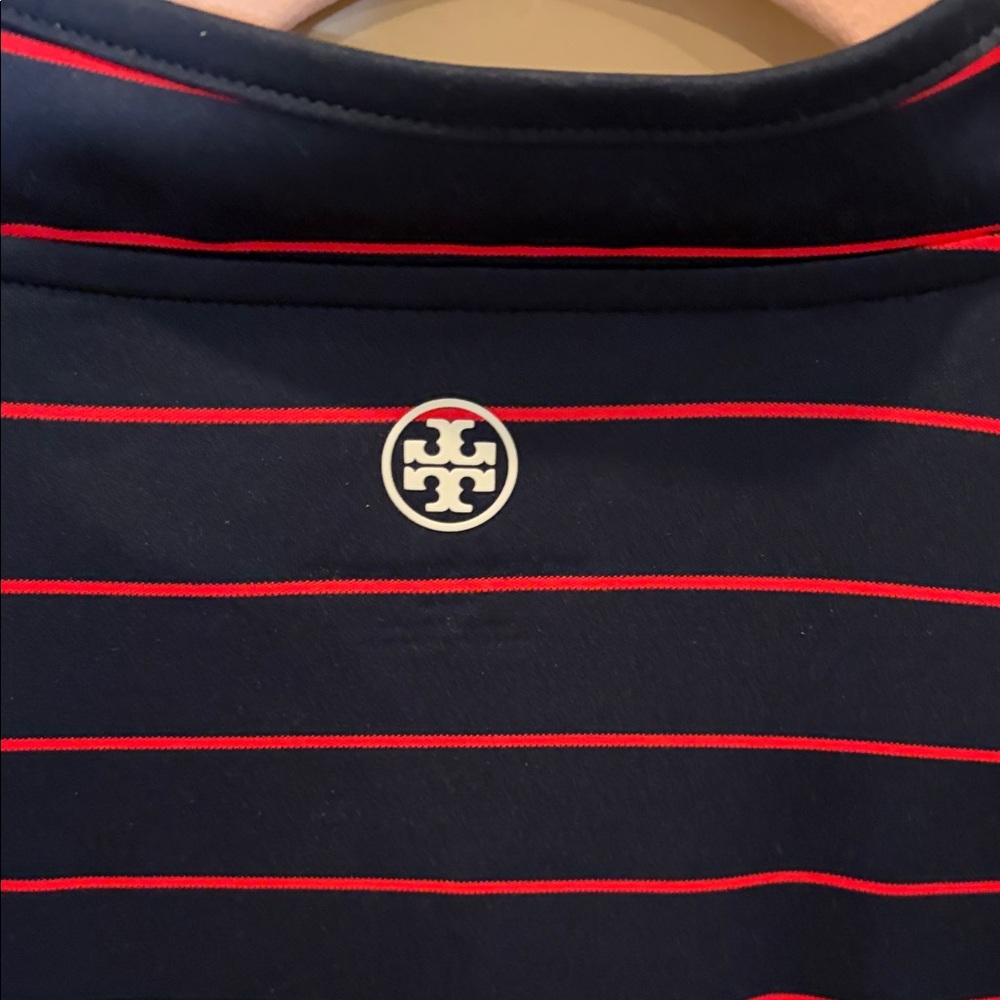 Tory Burch Navy and Red Long Sleeve Top - Picture 4 of 5